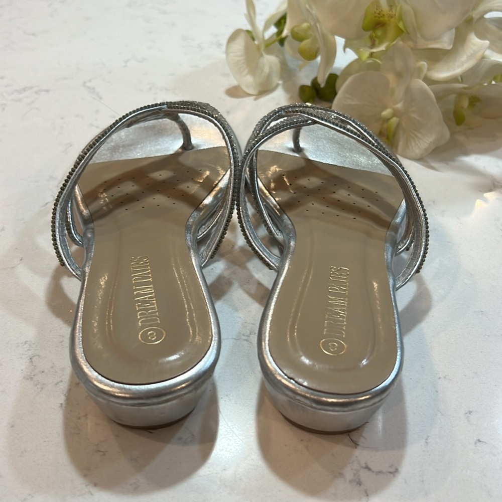 DREAM PAIRS Women's Fashion Rhinestones Design Slides Sandals Size 8 - Picture 7 of 14